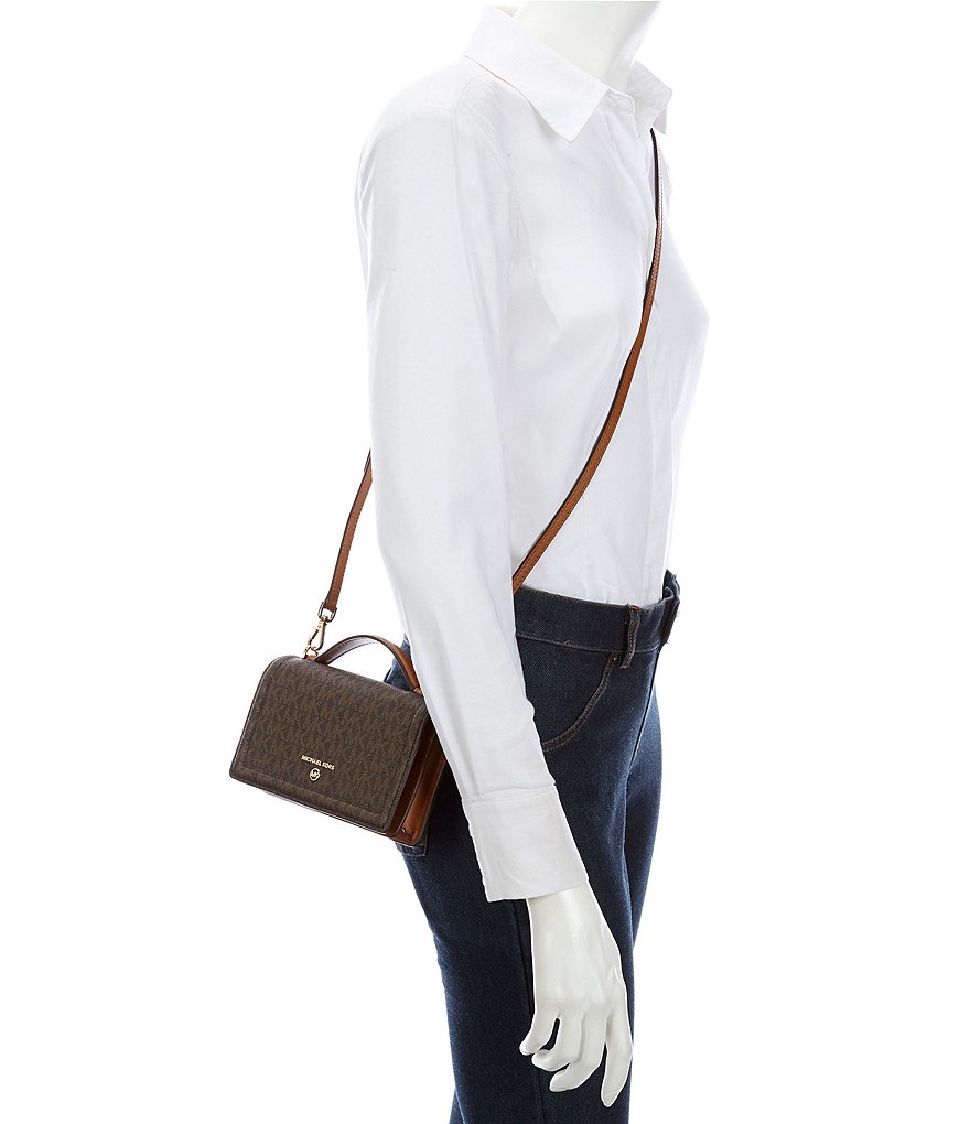 Michael Kors Signature Jet Set Charm Top Handle Phone Crossbody Bag