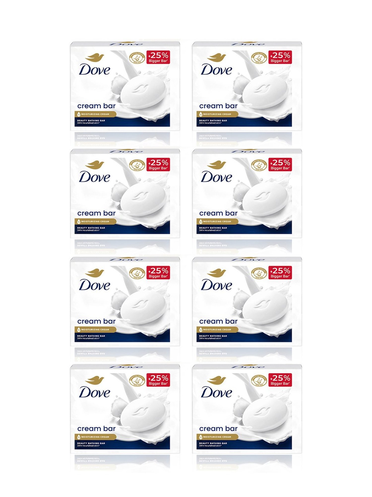 Dove Cream Beauty Bathing Bar - Pack of 8