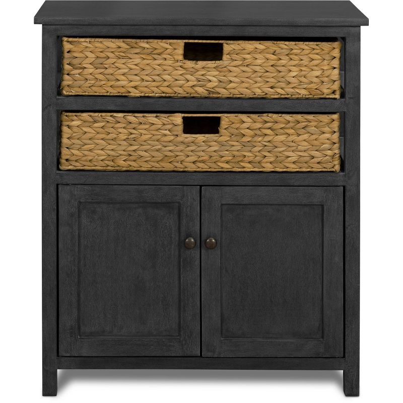 Elmhurst Cabinet Black and Weathered - ClickDecor