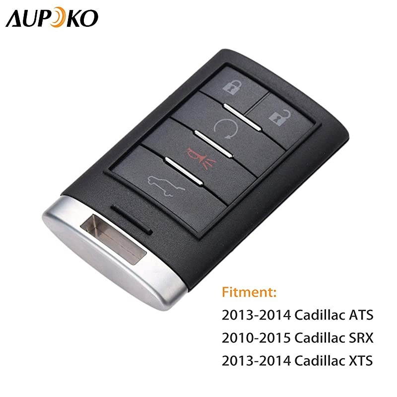Keyless Entry Remote Control NBG009768T, 5 Button 315MHz Uncut Insert Blade Car Smart Key Fob, Replace# 22865375, PN22856930, Fits for for Cadillac SRX ATS ELR XTS 2013-2014