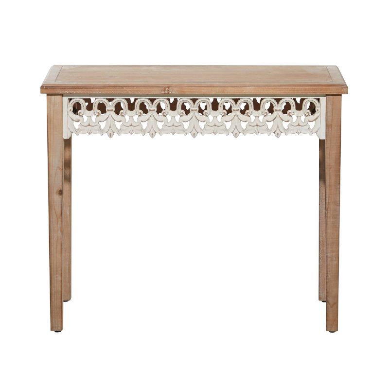 Farmhouse Wood Console Table Medium Brown - Olivia & May