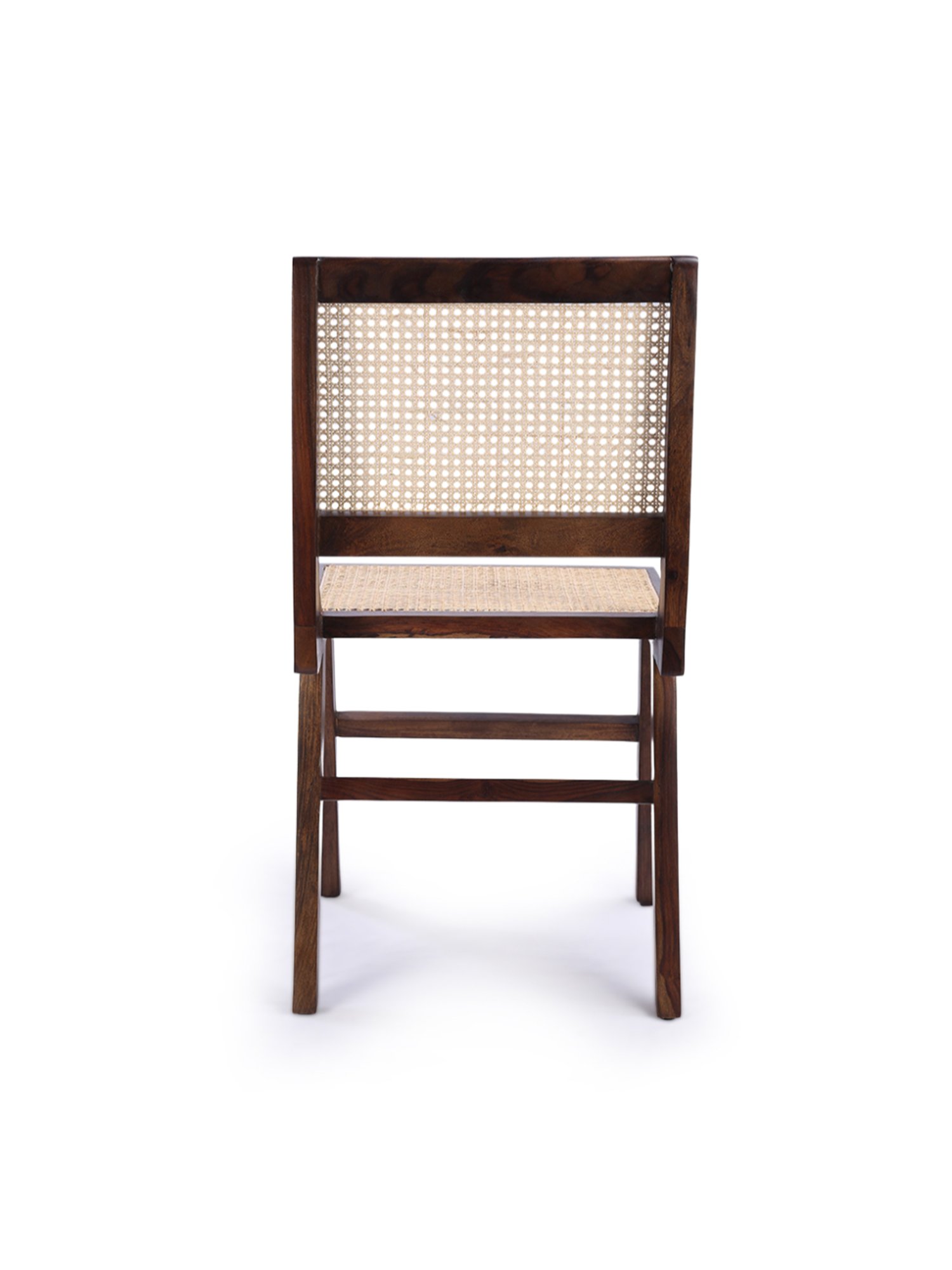 ExclusiveLane Finesse Cream Sheesham Wood Handcrafted Dining Chairs - Set of 2 Walnut Finish