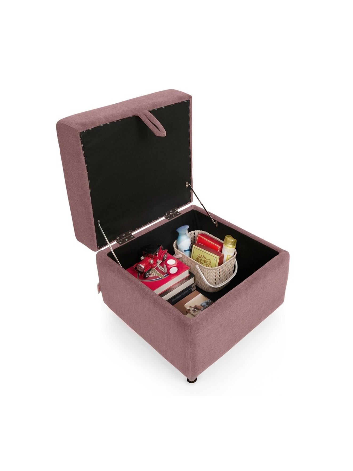 Duroflex Zivo Plus Pink Solid Wood Ottoman