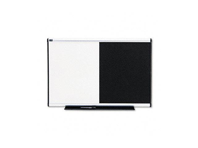 Quartet BTE643A Dry Erase/Bulletin Board, Embossed Foam, 36 x 24, Black/White, Aluminum Frame