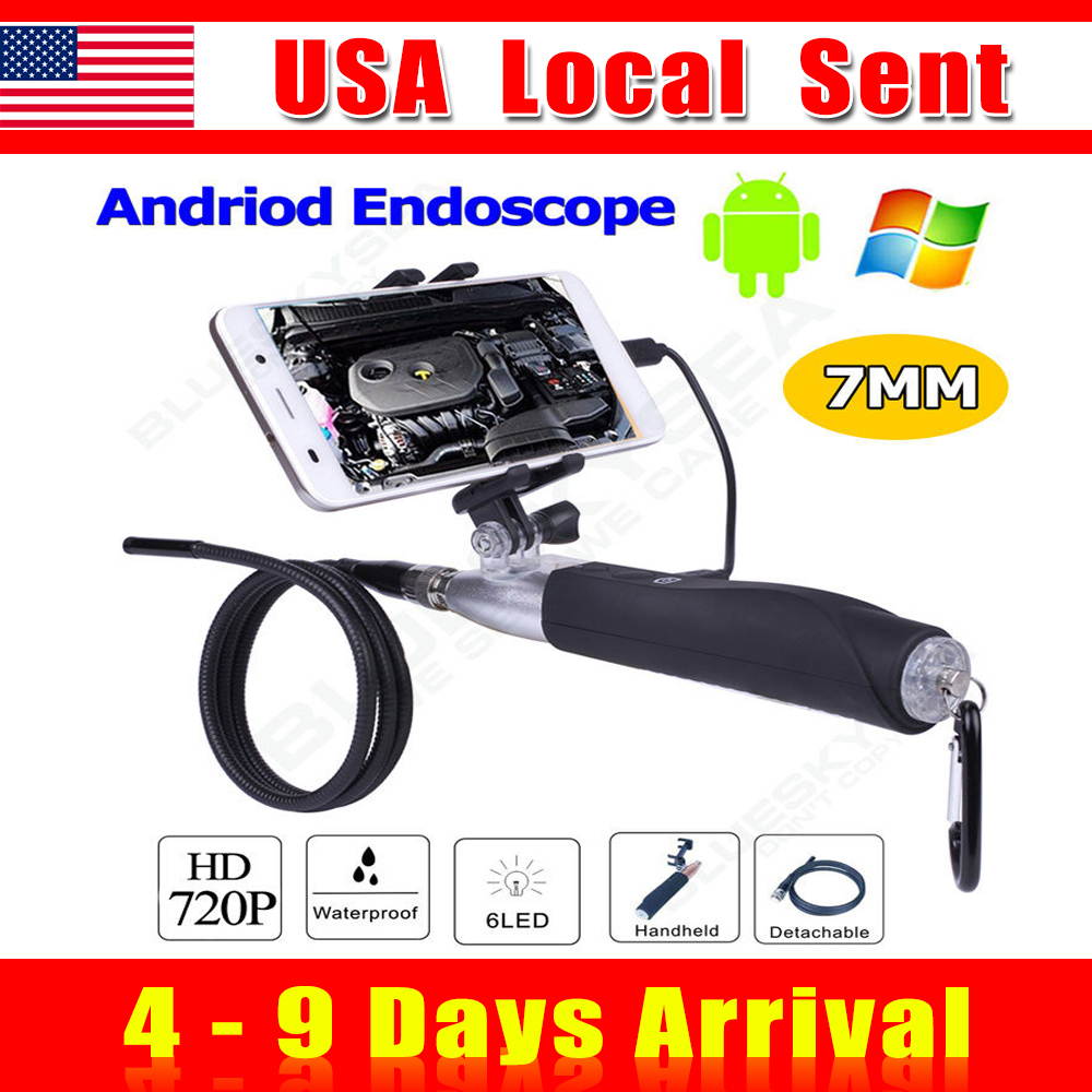 [ Ship from USA !!! ] Handheld Endoscope Waterproof Dia 7mm Inspection Borescope Camera for Android Devices