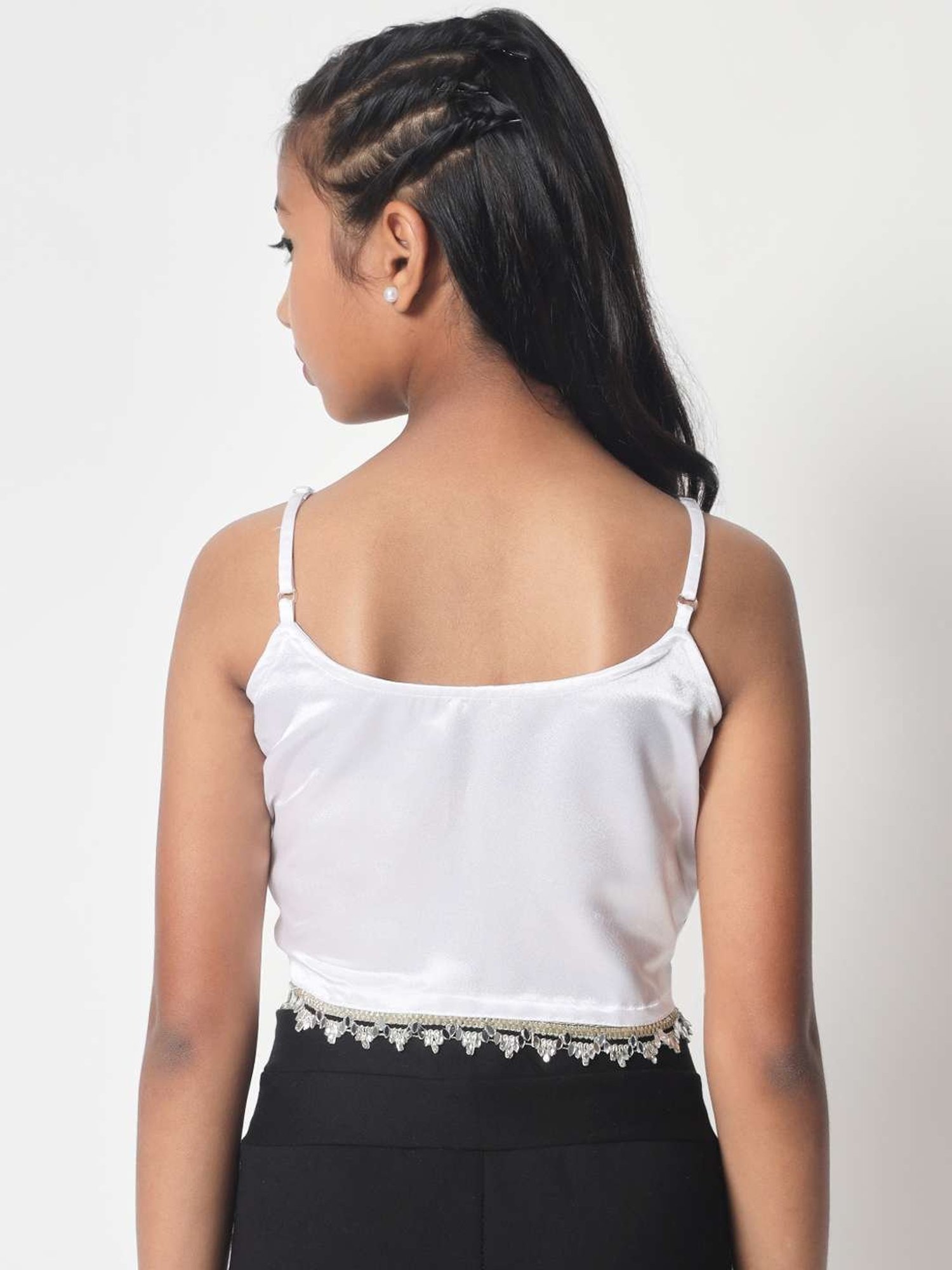 studiorasa Kids White Fitted Fit Top