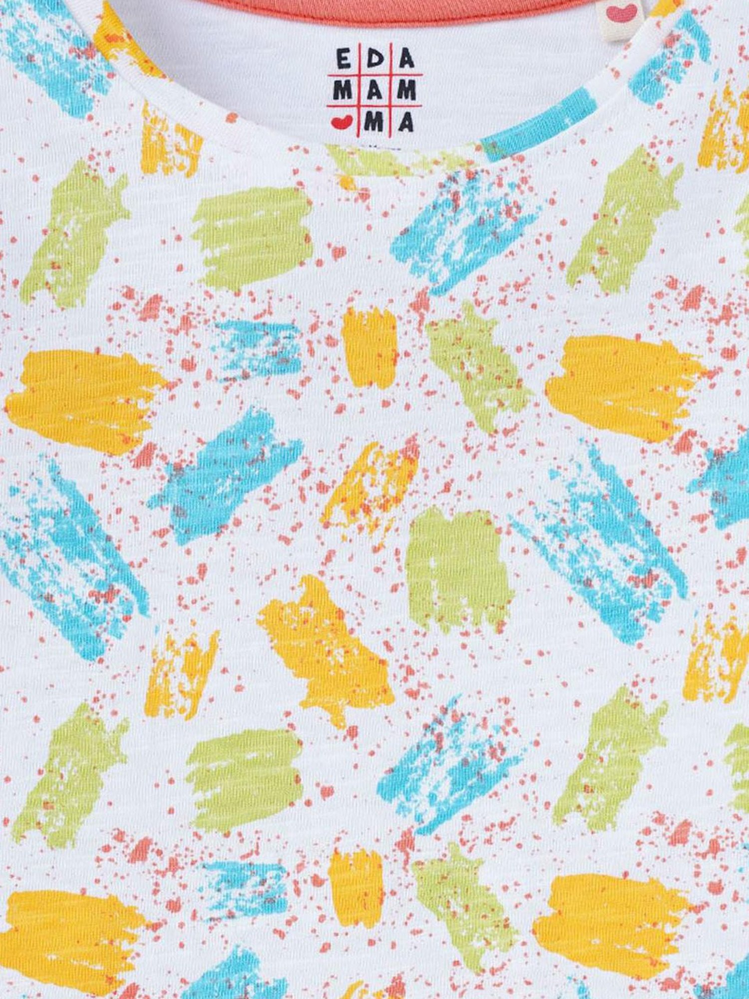 Ed-a-Mamma Kids Multicolor Cotton Printed T-Shirt