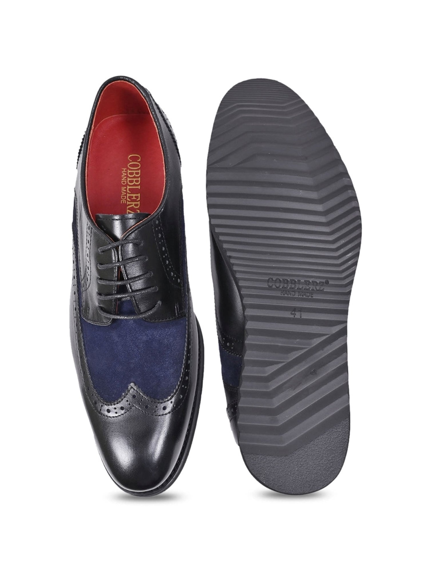 Cobblerz Men's Black Derby Shoes
