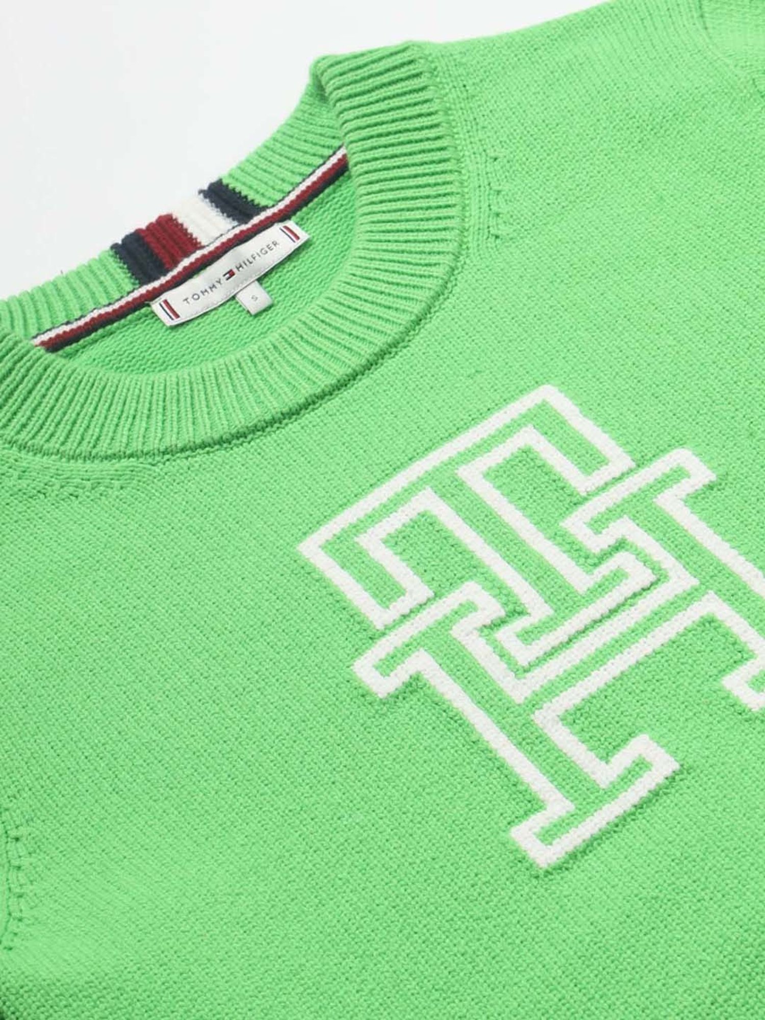 Tommy Hilfiger Spring Lime Logo Regular Fit Sweater