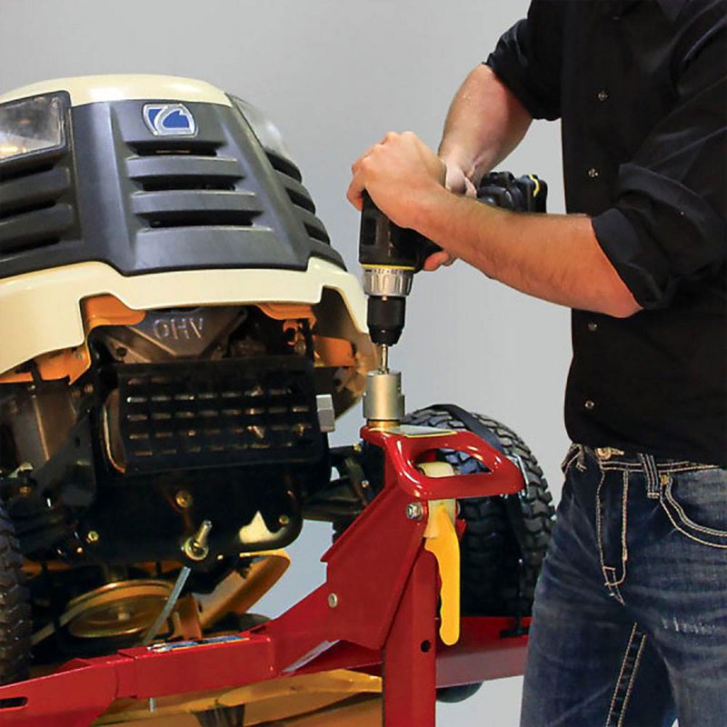 MoJack Flat Folding 450 lb Capacity Riding Lawn Tractor Mower Lift Jack, EZMAX