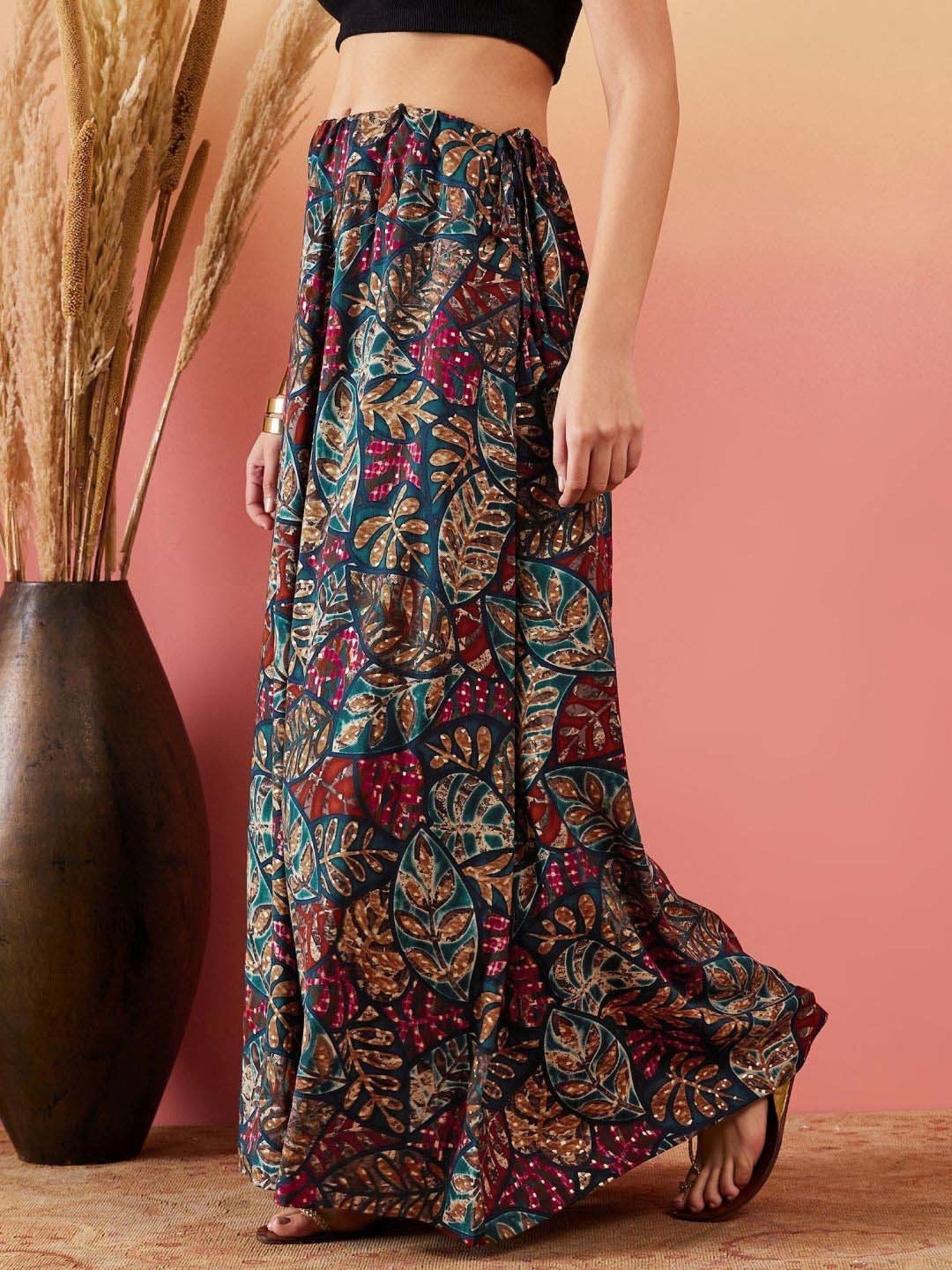 Inweave Multicolored Printed Skirt