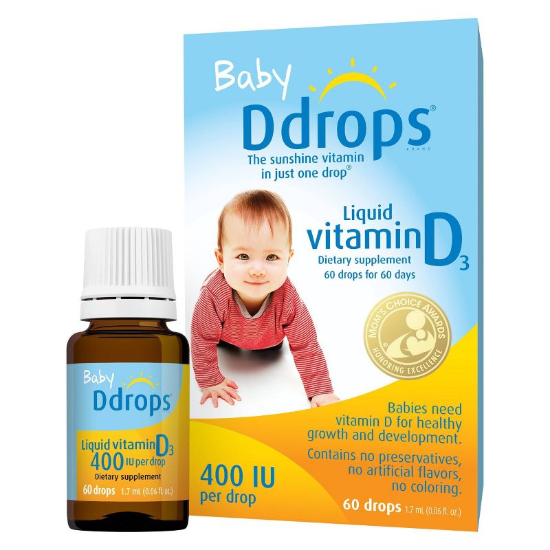 Ddrops Baby Vitamin D Liquid Drops 400 IU - 1.7ml