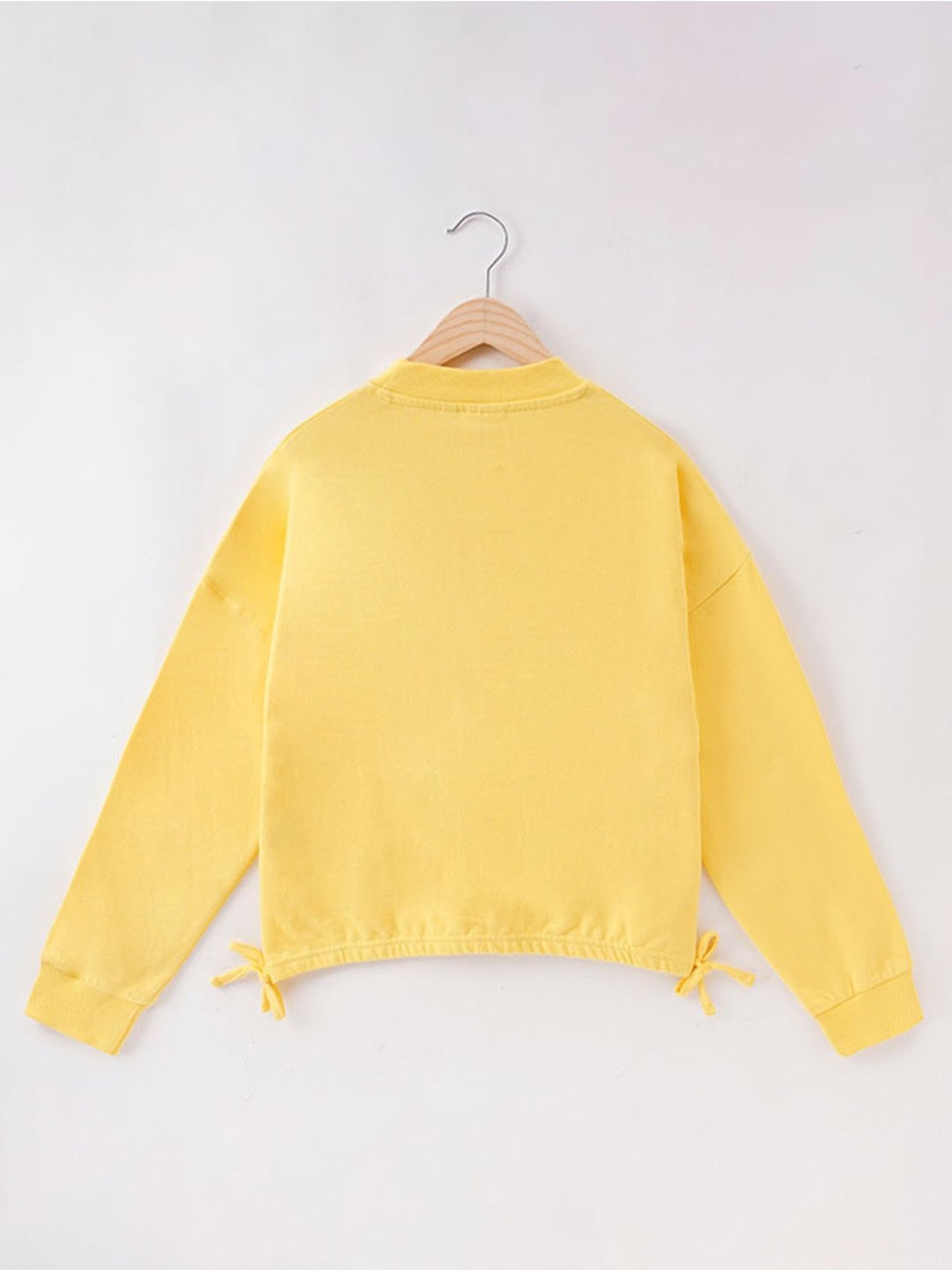 Edheads Kids Yellow Cotton Printed Full Sleeves Sweatshirt
