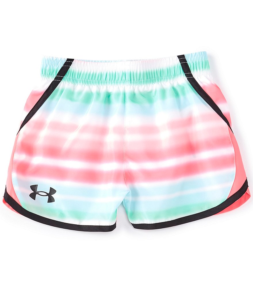 Under Armour Little Girls 2T-6X UA Airbrush Stripe Fly By Shorts