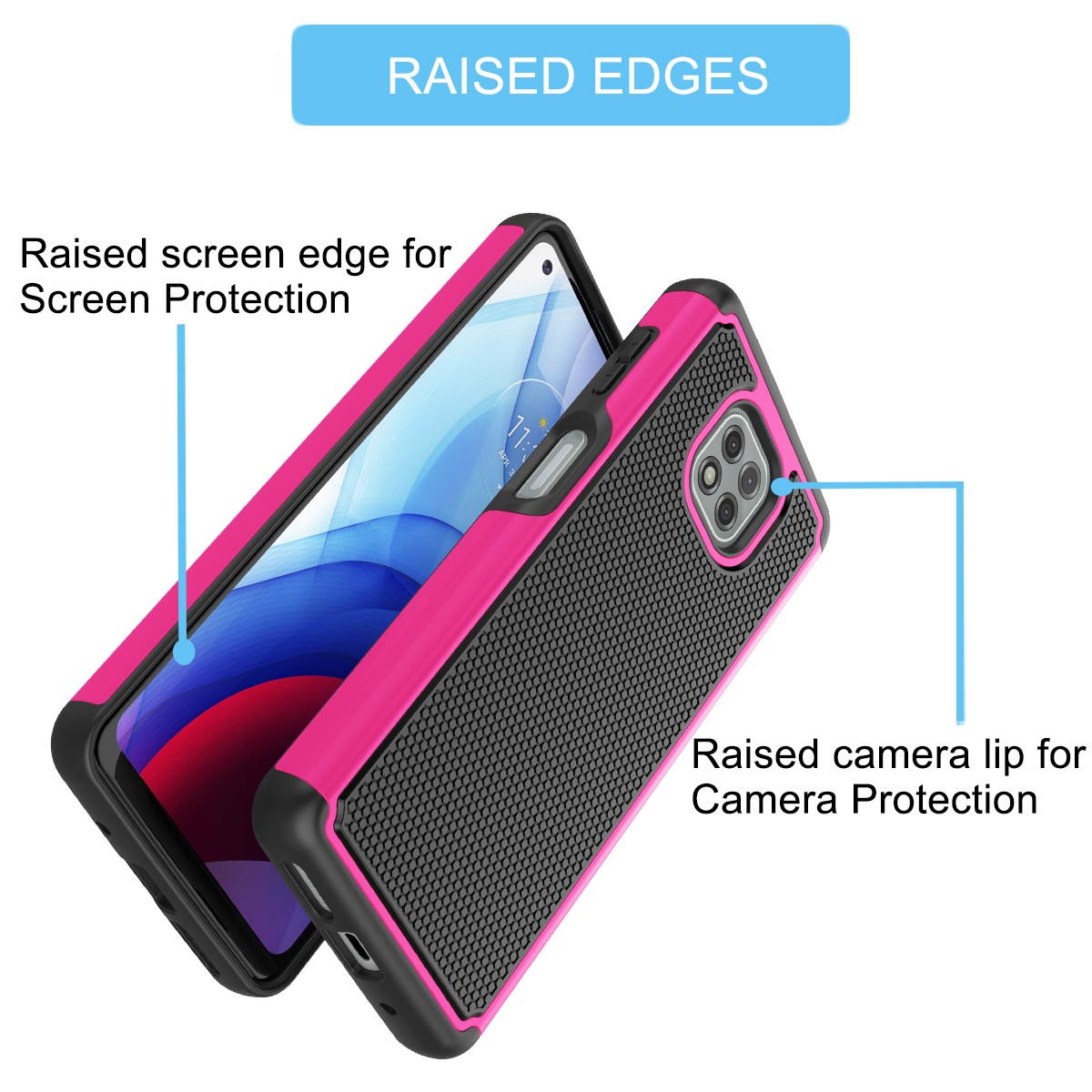 Moto G Power 2021 Case, Tekcoo Motorola Moto G Power Phone Case Hard Plastic Scratch Resistant Bumper Grip Sturdy Full Body Protective Shockproof Phone Cases Cover For Moto G Power 2021, Turquoise