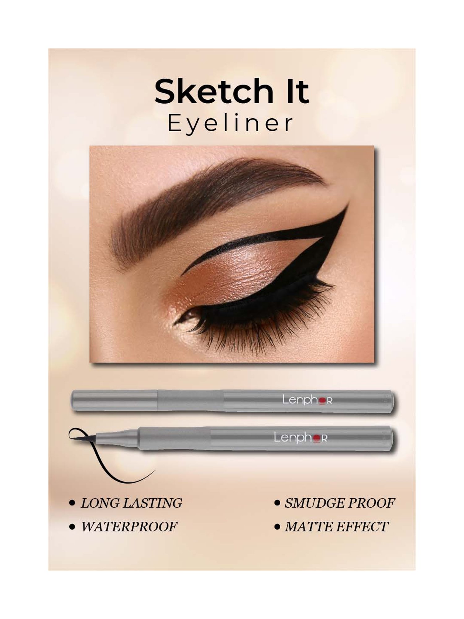 Lenphor Sketch It Eye Liner - 1.2 ml