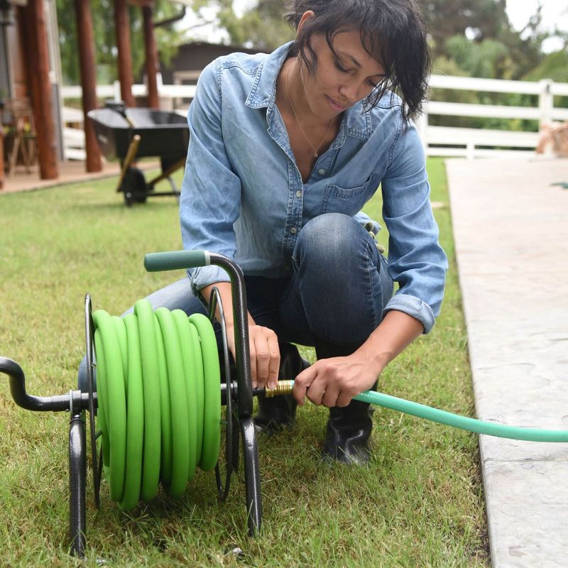 Yard Butler Handy Reel Heavy Duty Ground and Wall Mount Water for Garden Hose