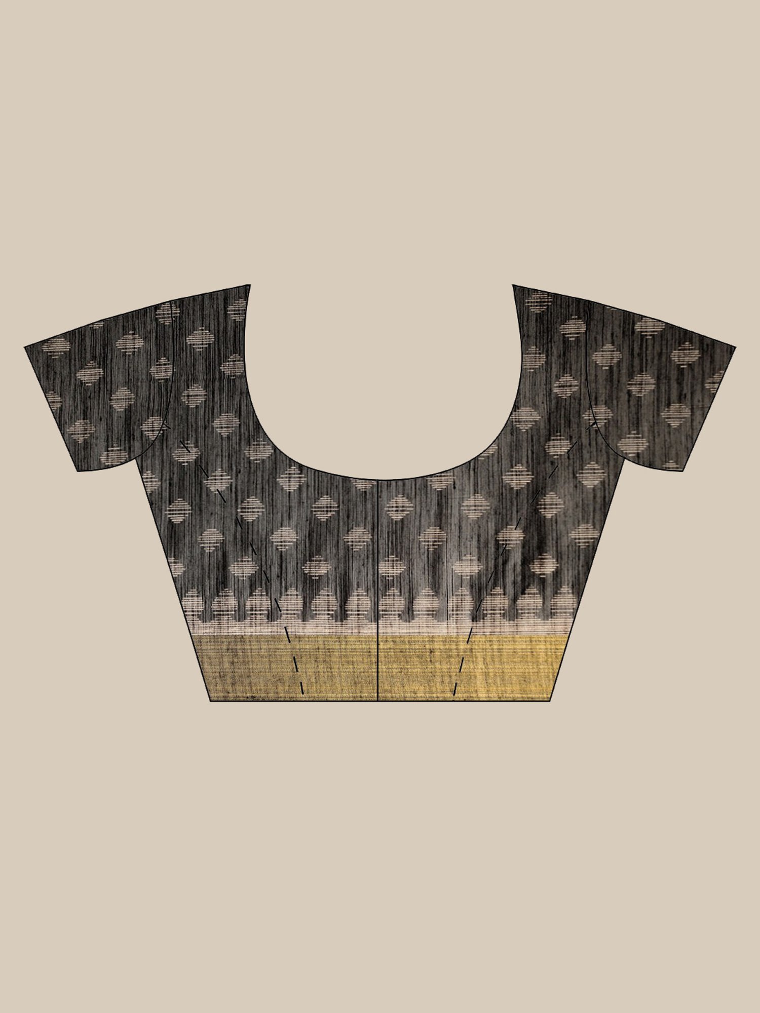 Vaamsi Black Printed Saree With Unstitched Blouse