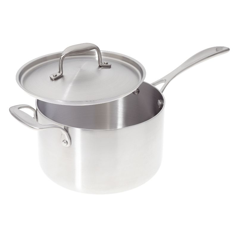 American Kitchen Cookware Premium Stainless Steel Covered 4 Quart Saucepan