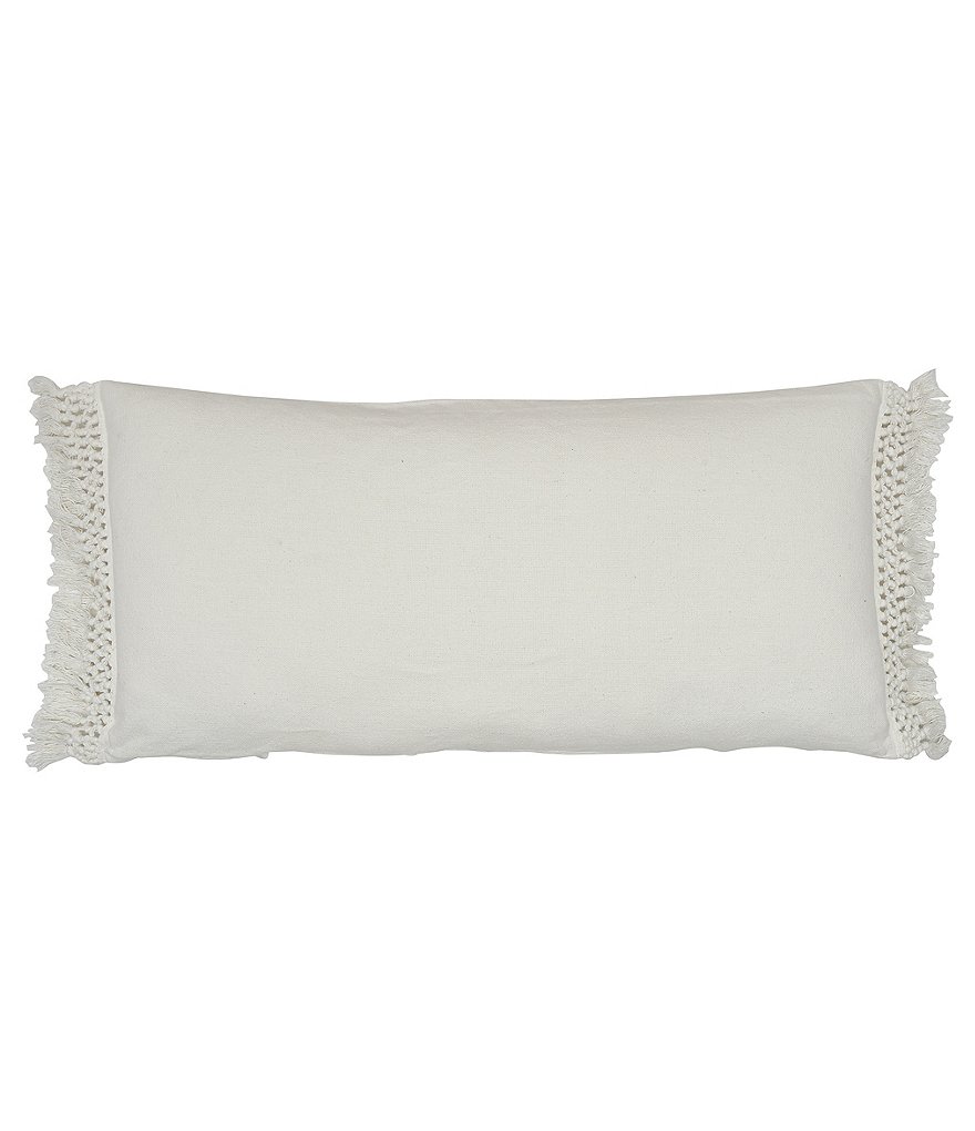 ELISABETH YORK Lavato Fringed Bolster Pillow