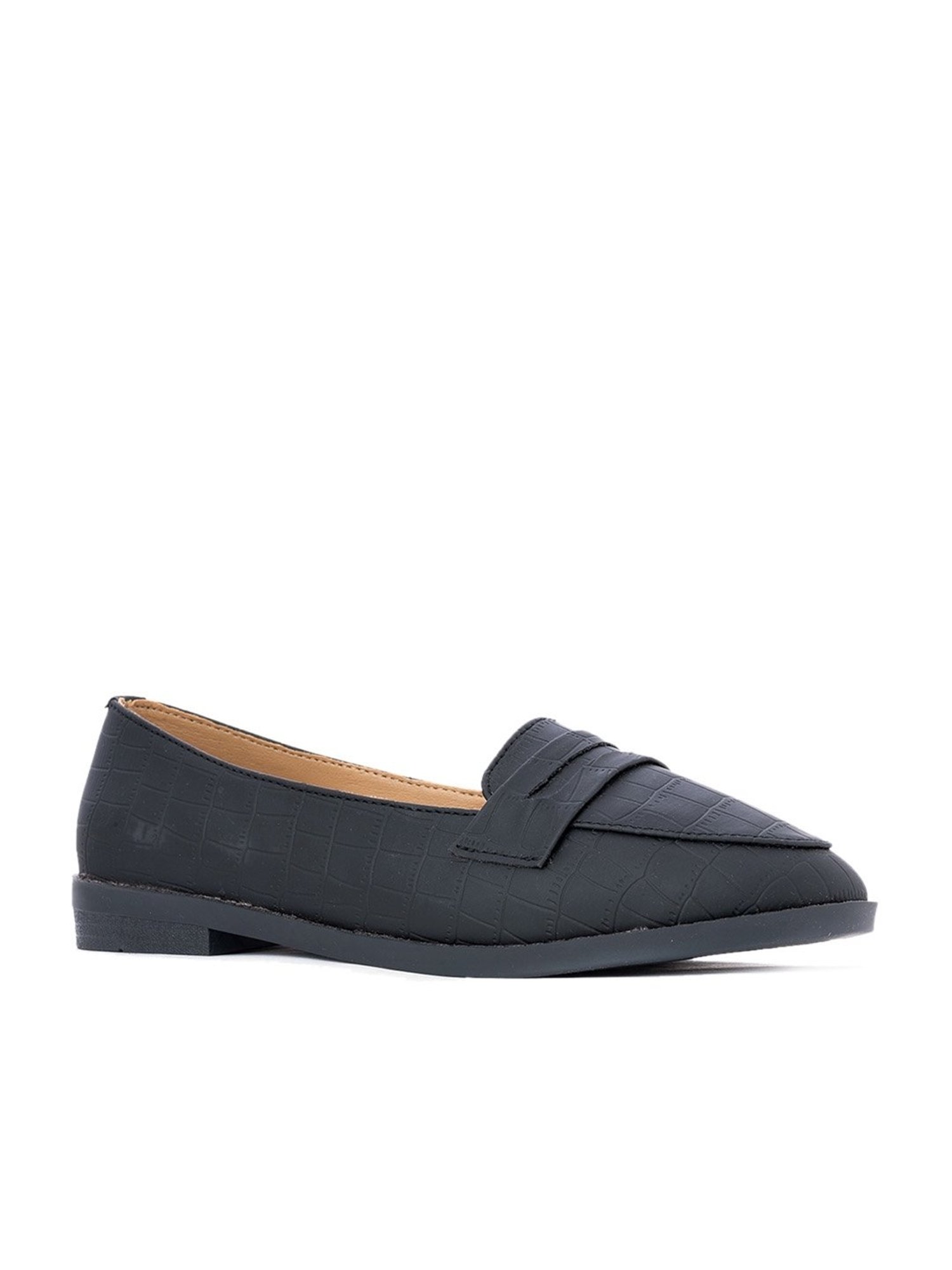 Sharon by Khadims Women's Black Casual Loafers