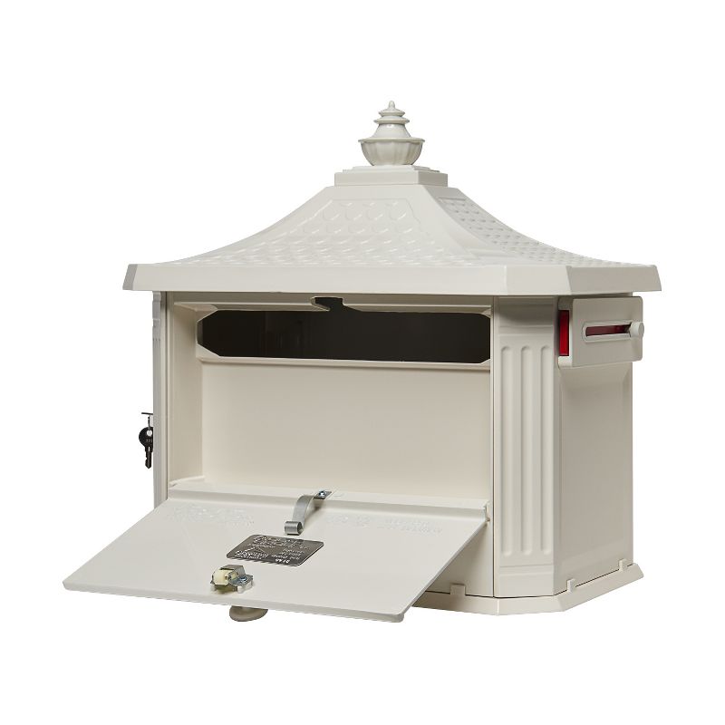 Gibraltar Mailboxes Hamilton Post Mount Mailbox White