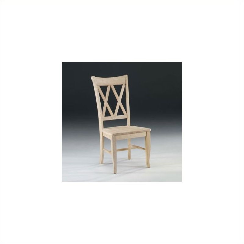 Wood 18"" Double X-back Stools (Set of 2) Brown-Pemberly Row