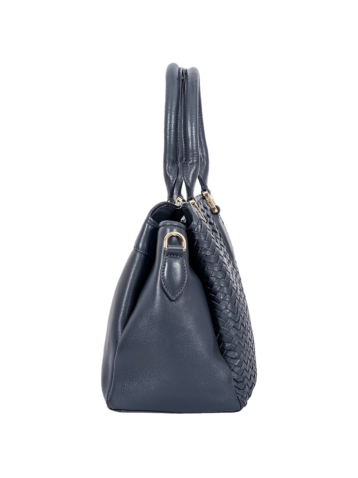 Eske Yoana Navy Blue Textured Medium Handbag
