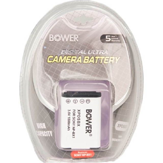bower npbx1 1600mah extra battery pack for select sony cameras and camcorders
