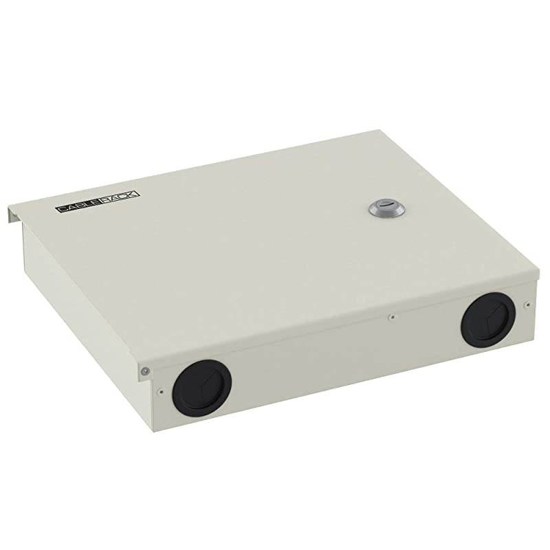 Fiber Optic Wall Mount Enclosure Box with 12 Duplex LC Multimode Aqua Couplers