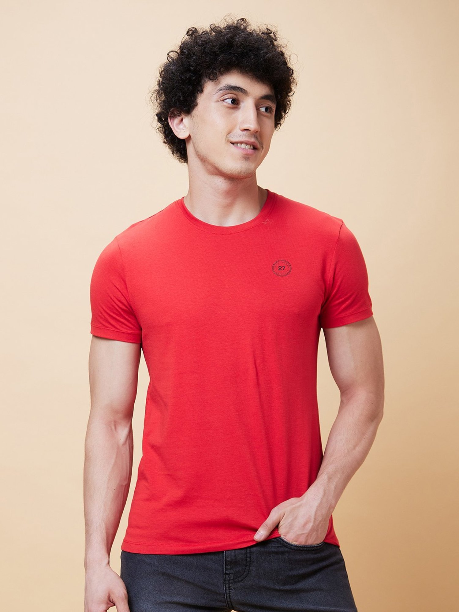 Being Human Red Regular Fit T-Shirt