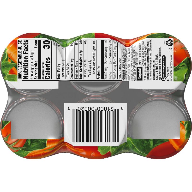 V8 Original 100% Vegetable Juice - 6pk/5.5 fl oz Cans