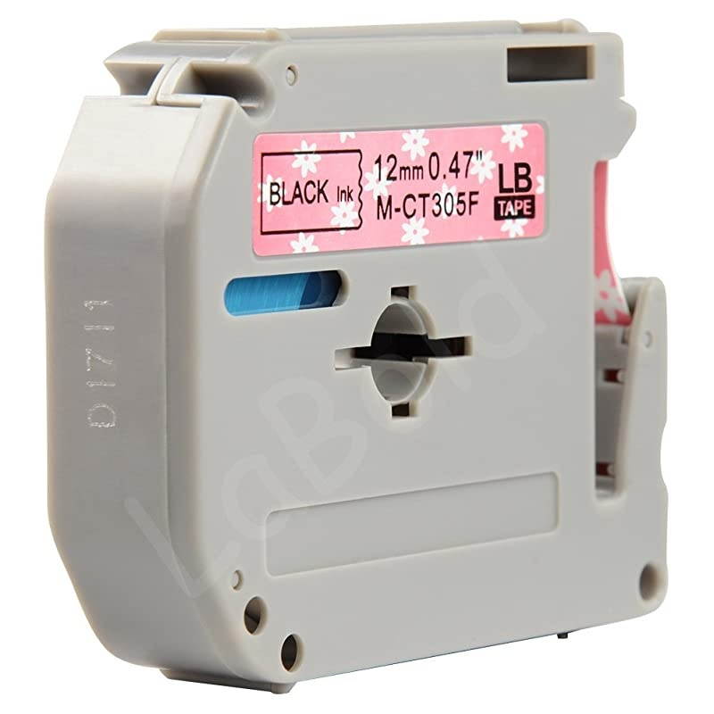 MK231 Label Tape  2 Rolls Unique Design Cartoon Style Black on Flower Compatible for Brother NonLaminated M Series Labeling Tape MK231 MK231 M231 12mm 047 X 8m 262