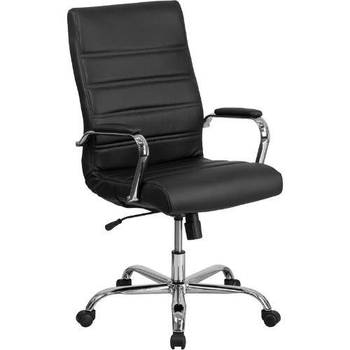 High Back Office Chair | High Back LeatherSoft Executive Office Swivel Chair with Wheels