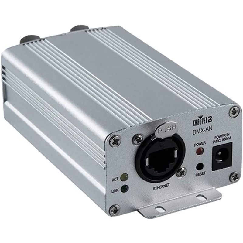 CHAUVET DJ DMXAN2 Multi-Purpose Art-Net/sACN node Stage Light Accessory with Power Adapter, Silver