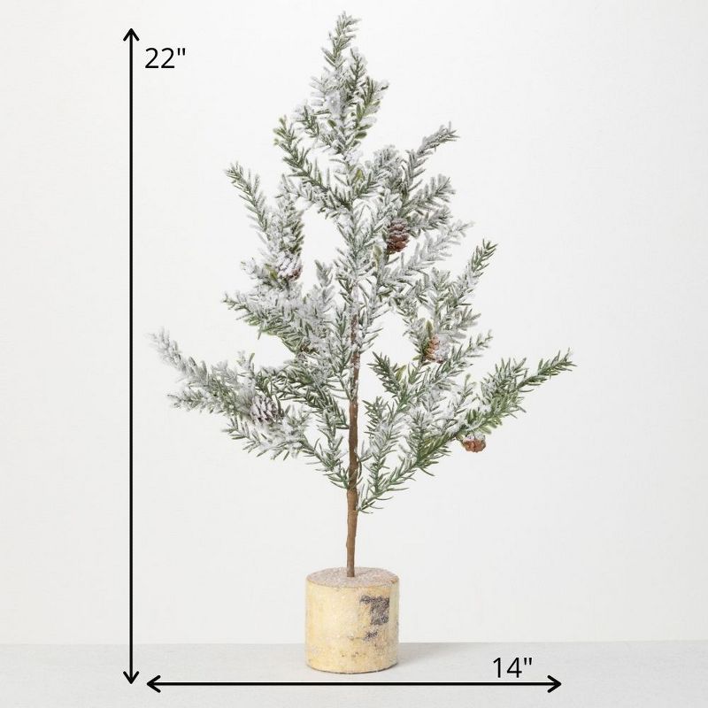 Sullivans 1.8' Snowy Pine Artificial Tree 22"H Green