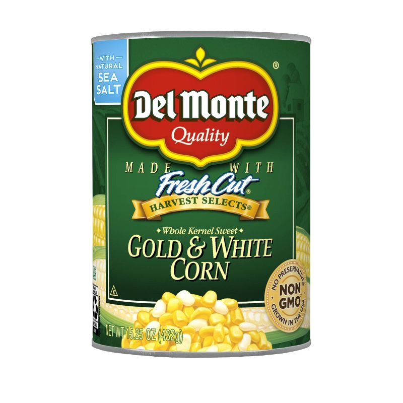 Del Monte Fresh Cut Whole Kernel Sweet Gold & White Corn 15.25oz