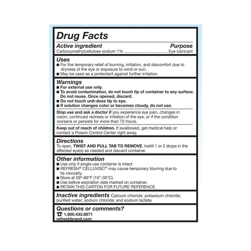 Refresh Celluvisc Lubricant Eye Drops - 30ct