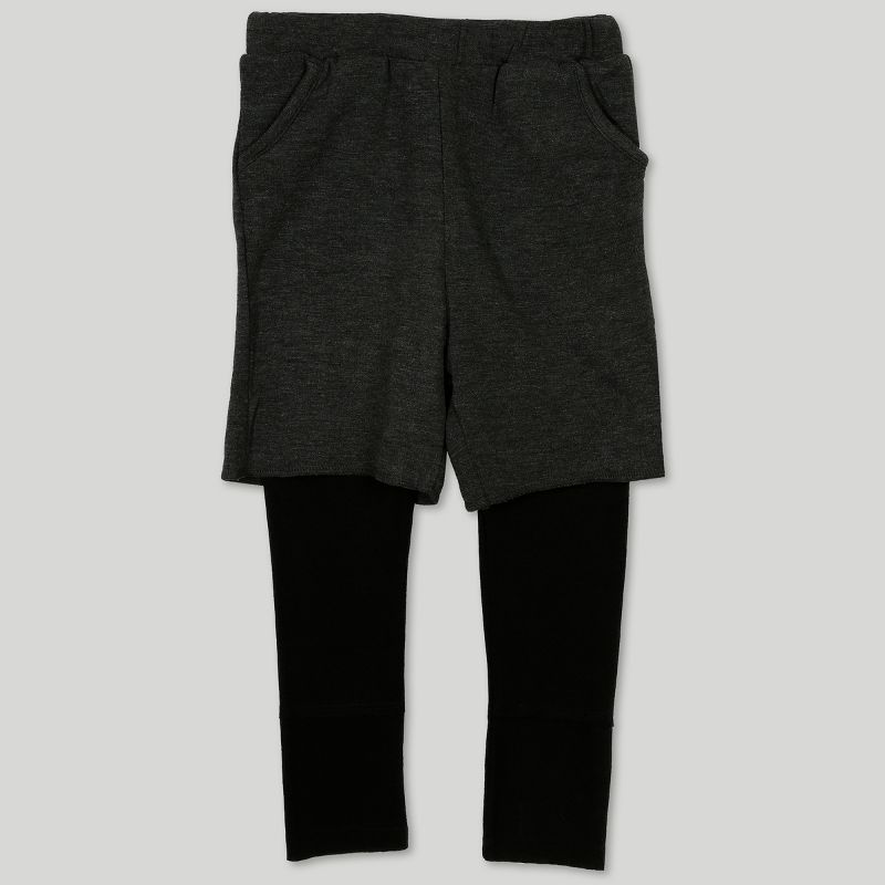 Afton Street Toddler Boys' 2pc Layering Long Sleeve T-Shirt and Joggers Set - Gray 18M