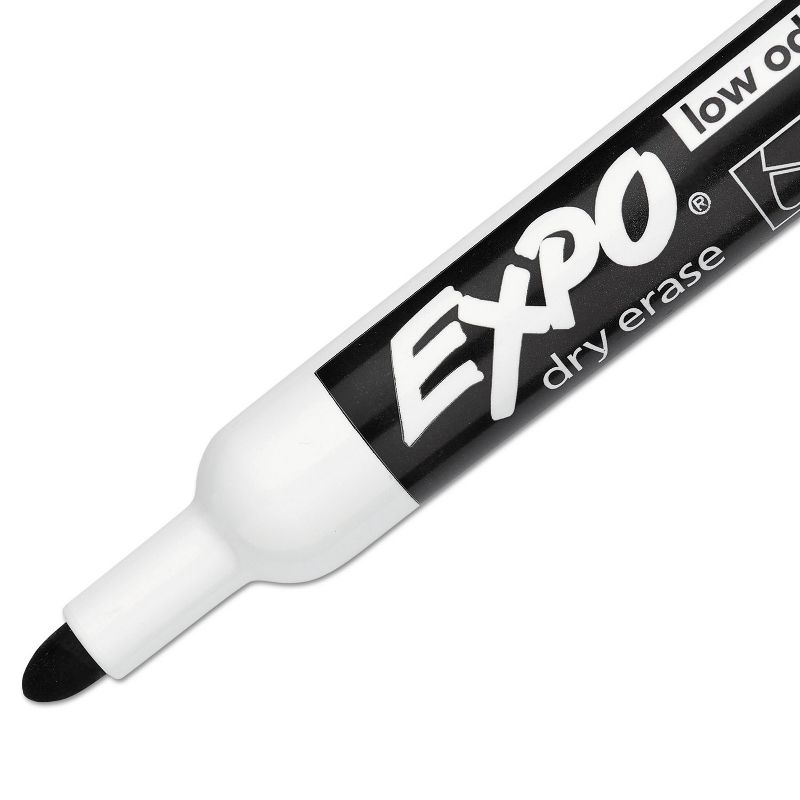 EXPO Low Odor Dry Erase Marker Bullet Tip Black Dozen 82001