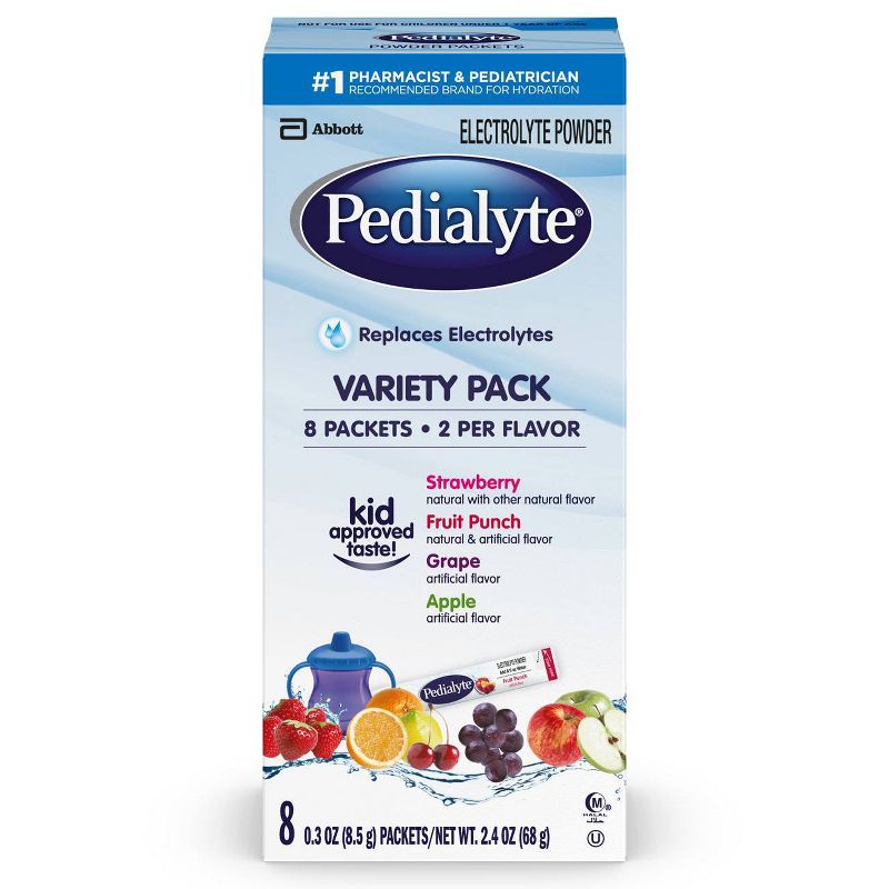 Pedialyte Electrolyte Powder Variety Pack - 2.4oz Total