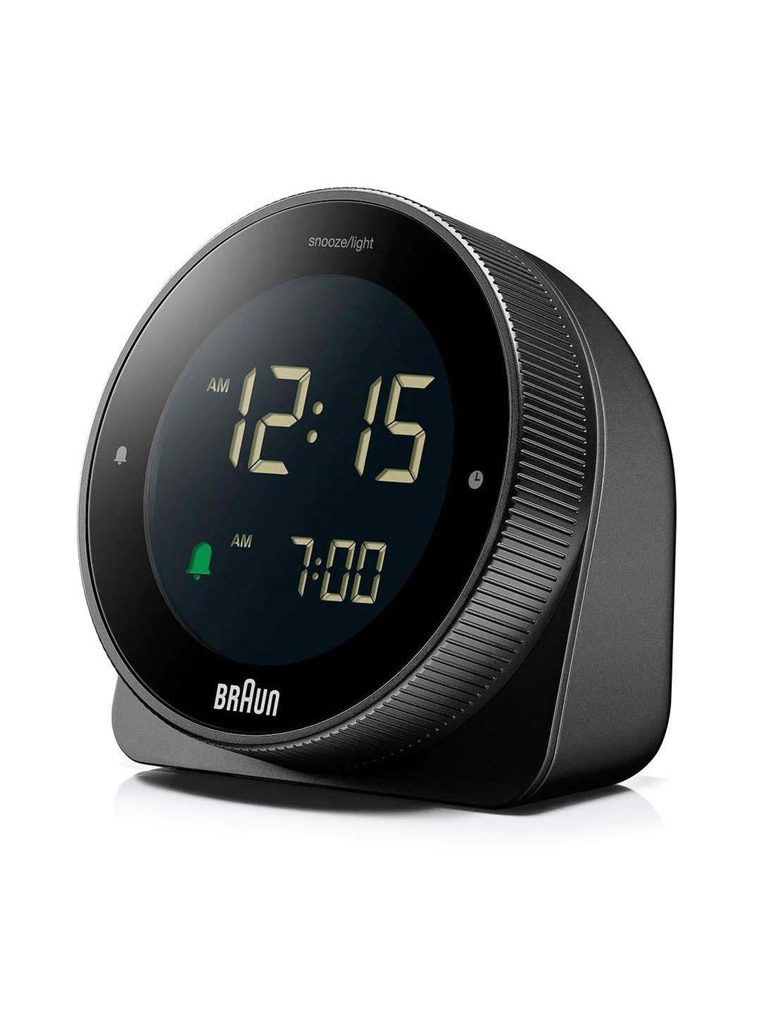 Braun Black Classic Analog Alarm Clock With Snooze And Continuous Backlight