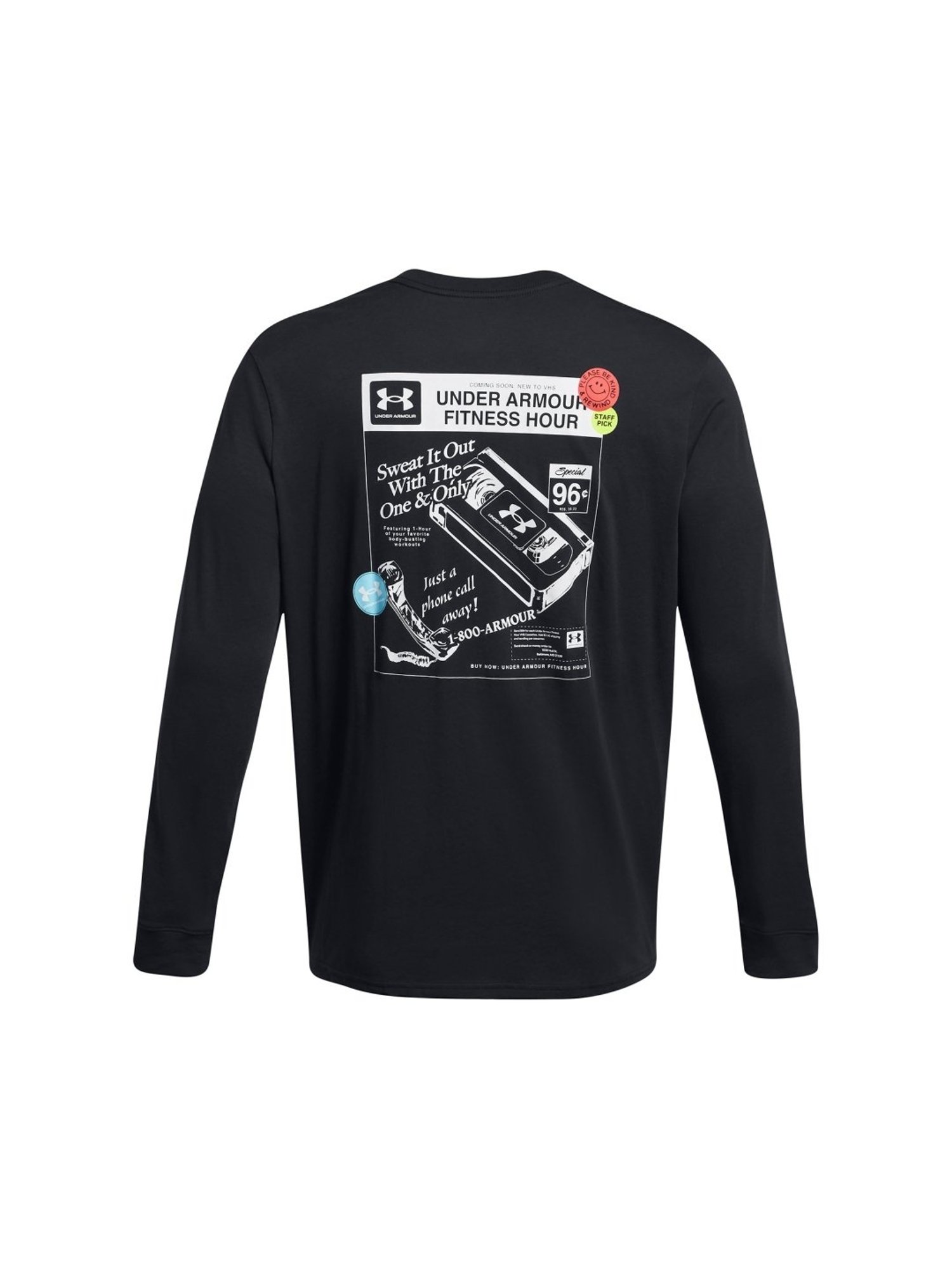 Under Armour Black Cotton Slim Fit Printed T-Shirt