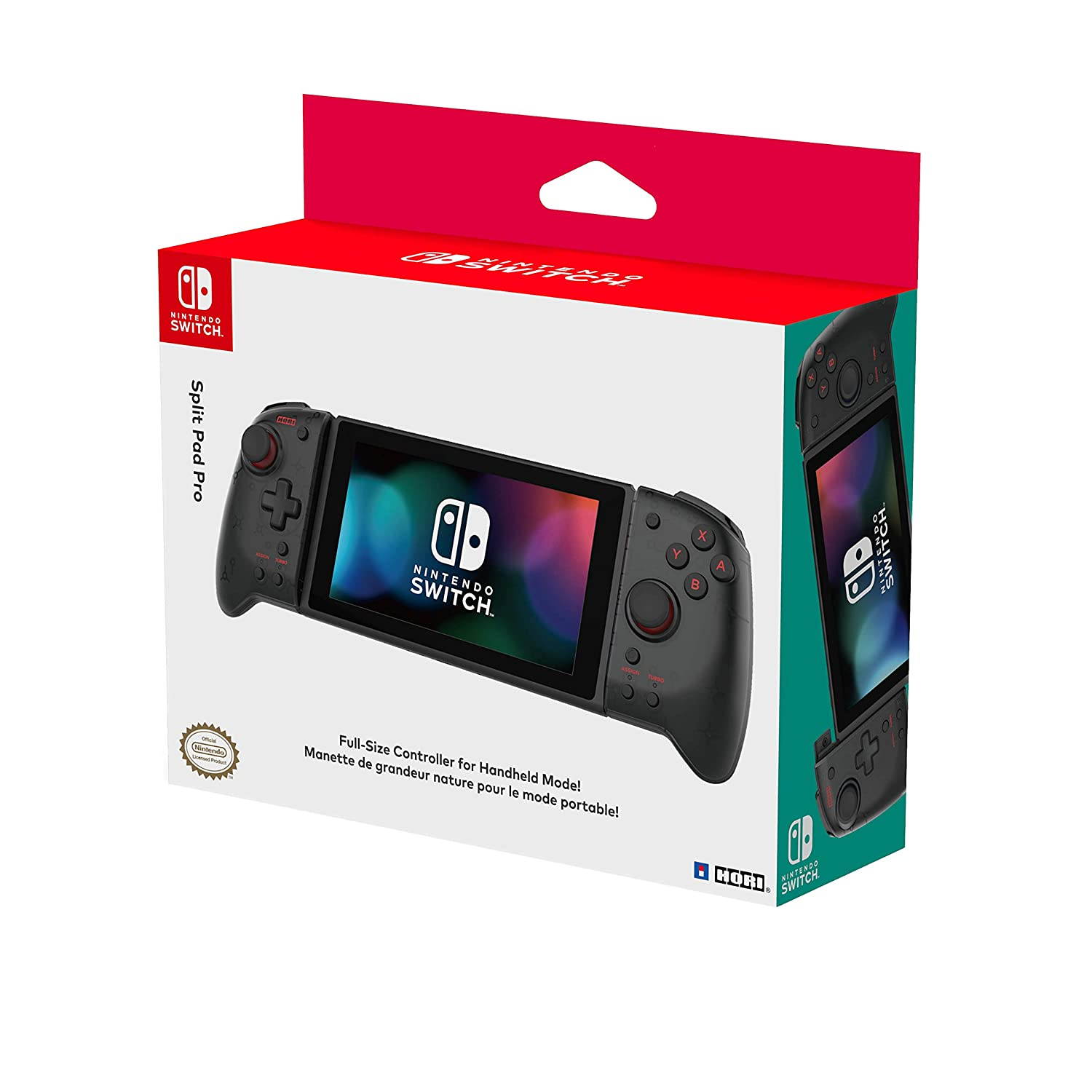 Hori Nintendo Switch Split Pad Pro (Black) Ergonomic Controller for Handheld Mode - Officially Licensed By Nintendo - Nintendo Switch