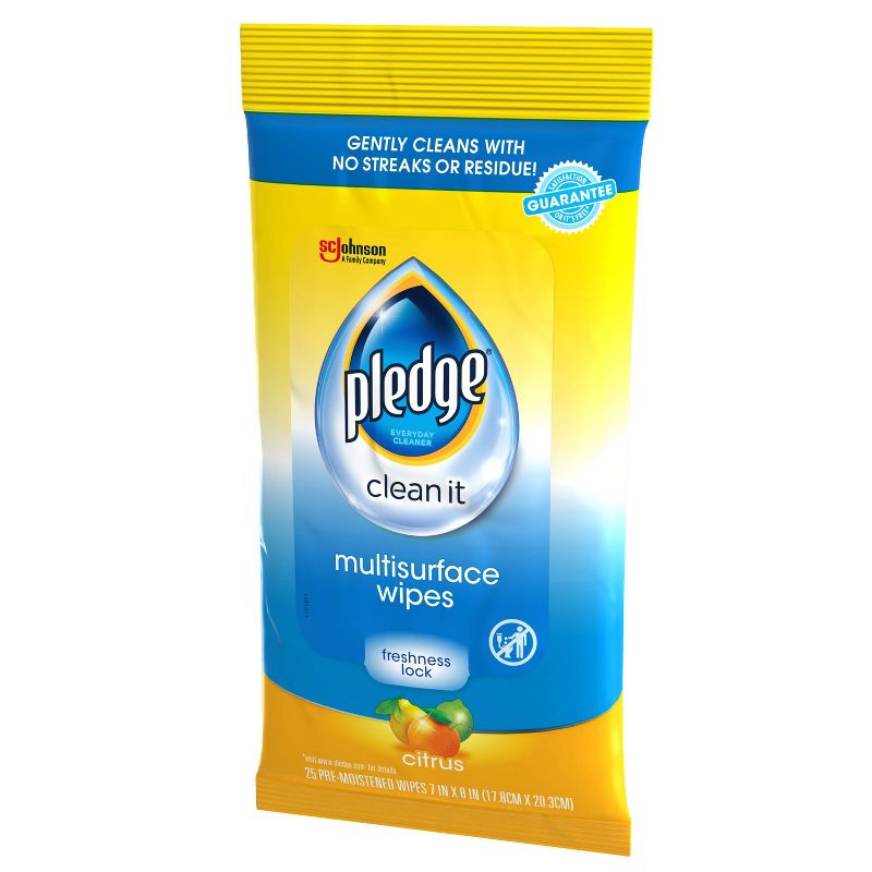 Pledge Multi Surface Wipes - 25ct