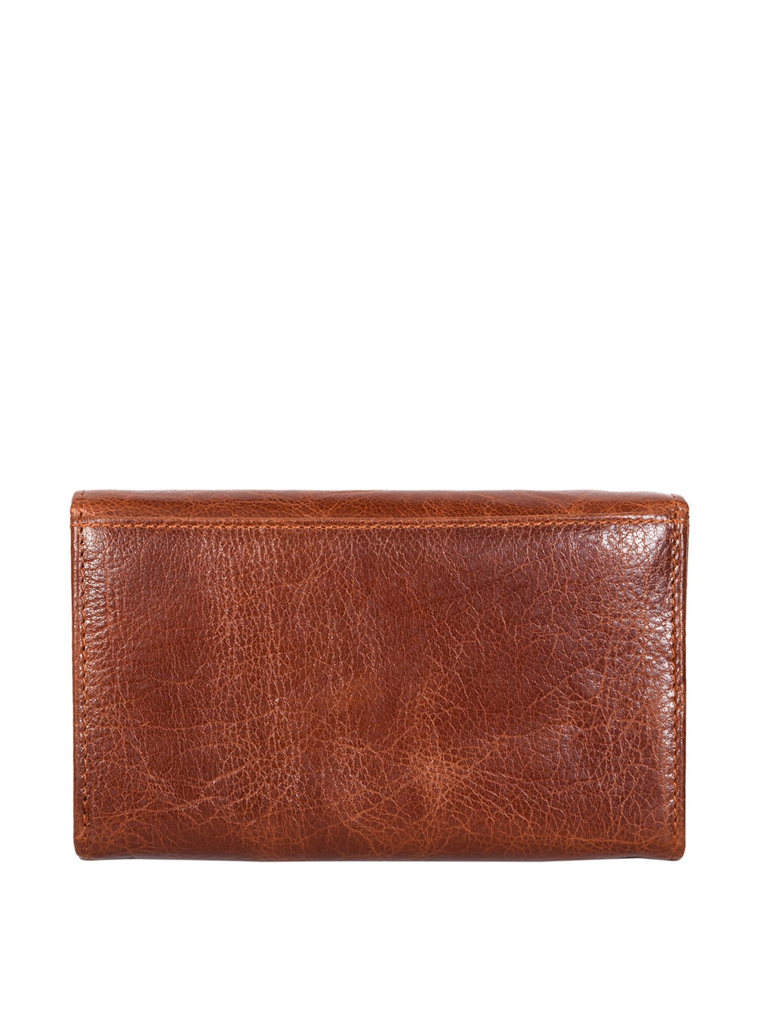 SASSORA Brown Textured Rfid Wallet for Women
