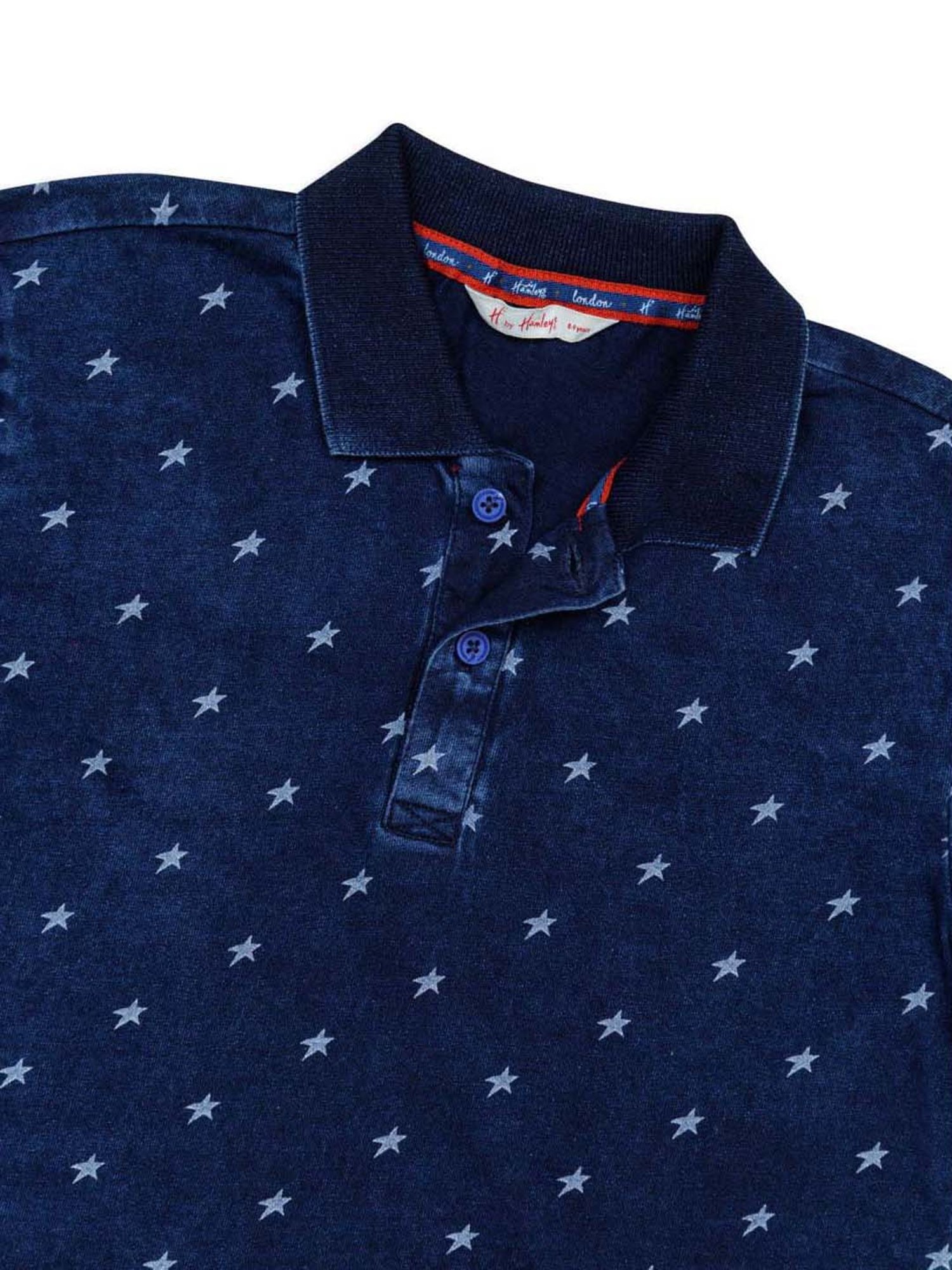 H by Hamleys Kids Navy Cotton Printed Polo T-Shirt