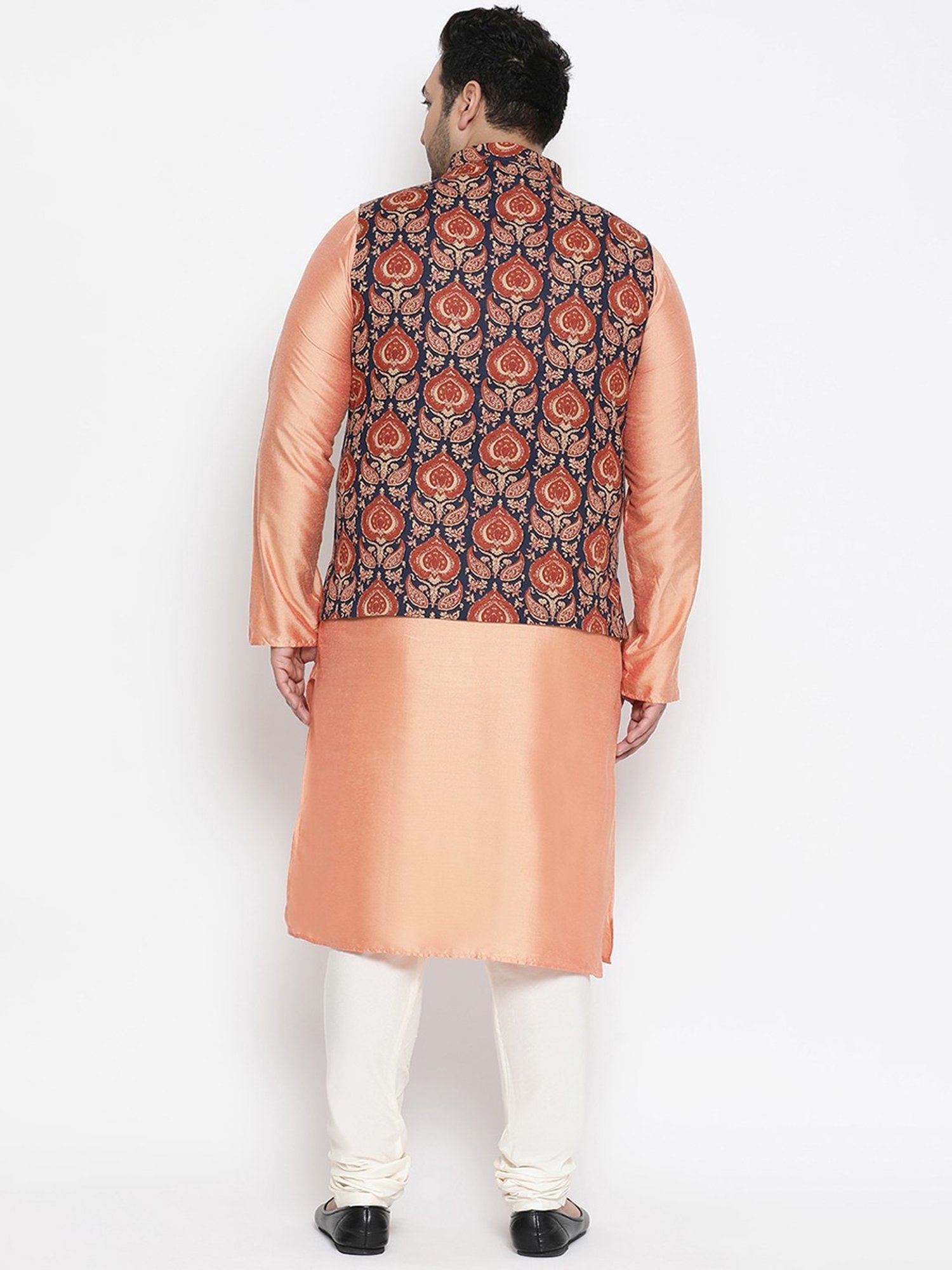 KISAH PLUS Multicolored Regular Fit Printed Kurta Set With Jacket