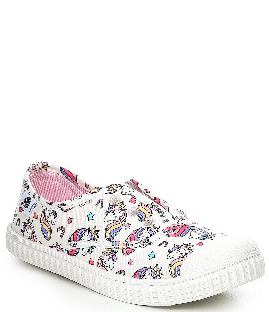 Copper Key Adventure Wear Girl's Budeee-A Washable Eyelet Unicorn Print Sneakers (Youth)