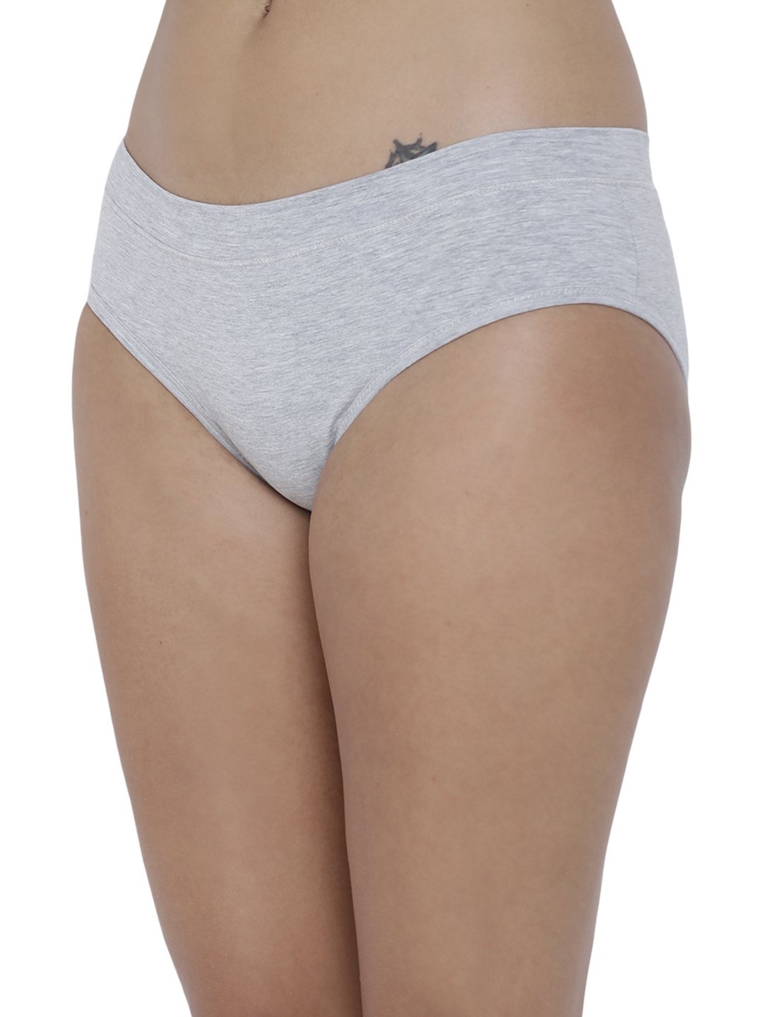 BASIICS by La Intimo Grey Melange Hipster Panty